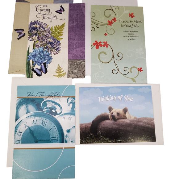 Thinking of You Greeting Card Bundle Caring Thoughts  How Thoughtful 4 Cards - Picture 10 of 10